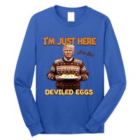 Funny Trump Thanksgiving IM Just Here For The Deviled Eggs Long Sleeve Shirt