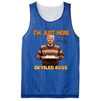 Funny Trump Thanksgiving IM Just Here For The Deviled Eggs Mesh Reversible Basketball Jersey Tank