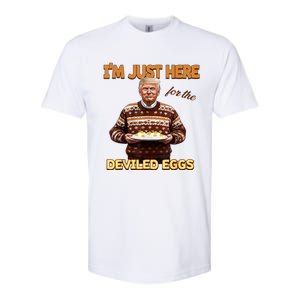 Funny Trump Thanksgiving IM Just Here For The Deviled Eggs Softstyle CVC T-Shirt