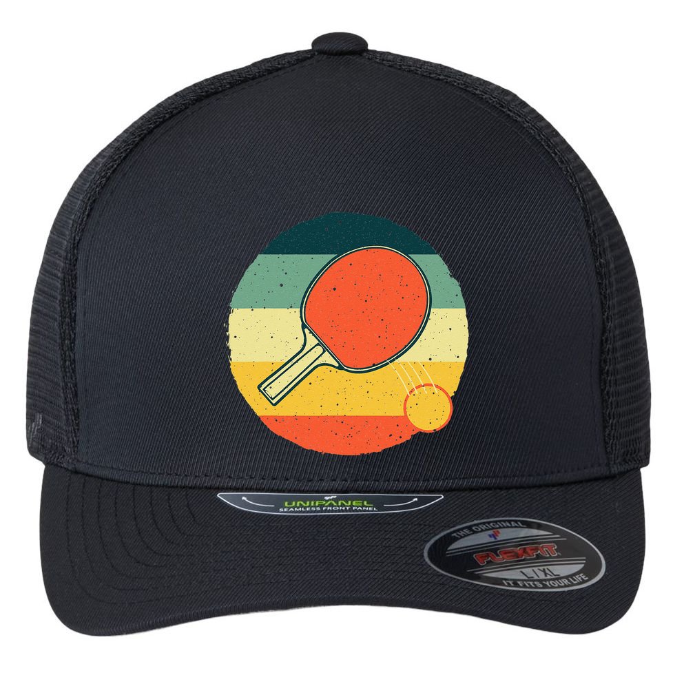 Funny Table Tennis Design For Men Women Ping Pong Players Flexfit Unipanel Trucker Cap