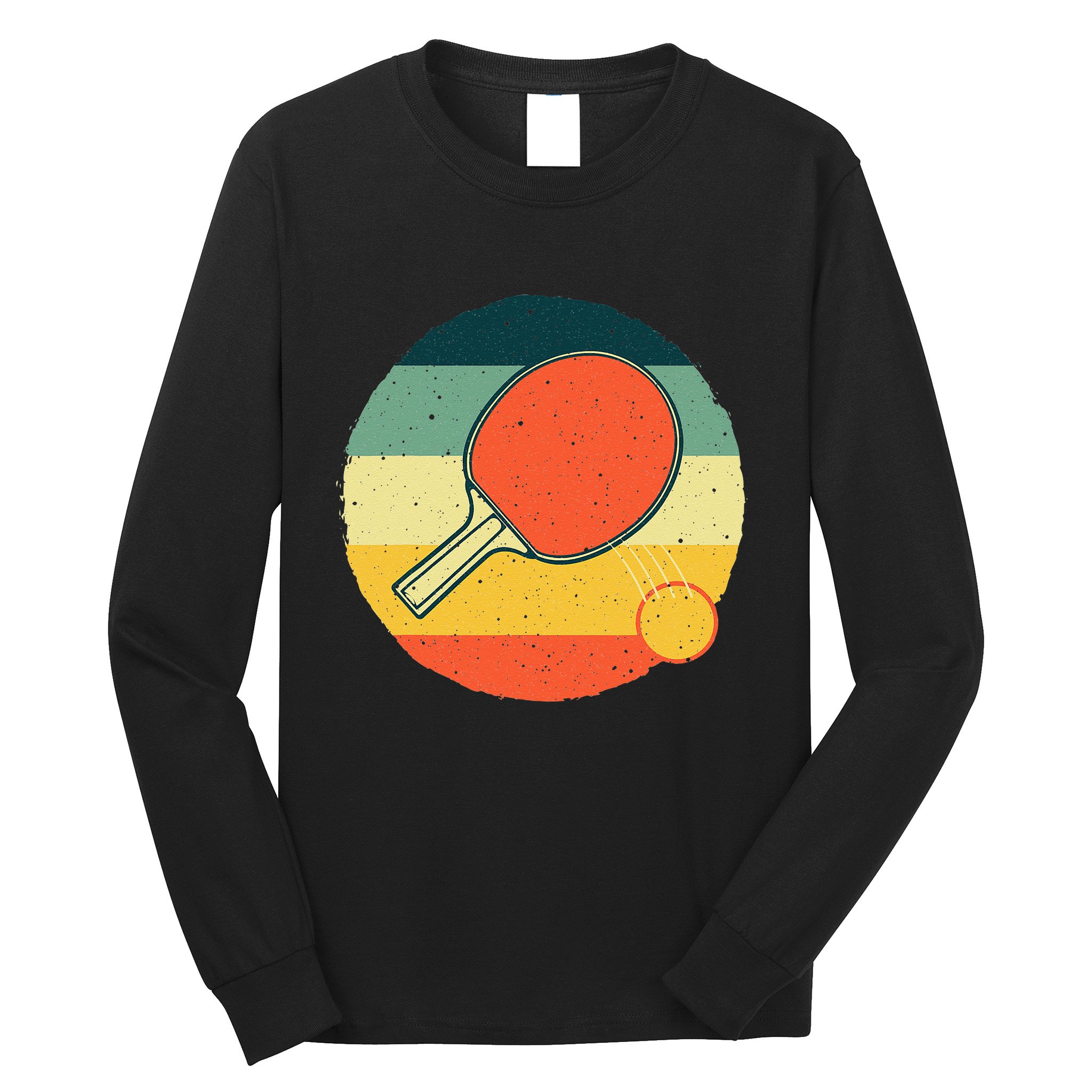 Funny Table Tennis Design For Men Women Ping Pong Players Long Sleeve Shirt