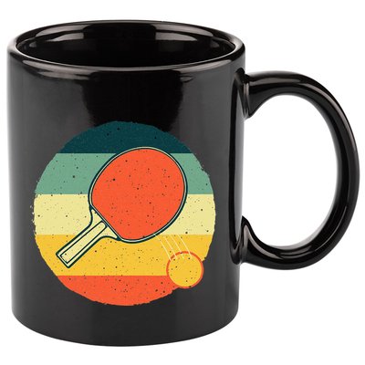 Funny Table Tennis Design For Men Women Ping Pong Players 11oz C Handle Ceramic Mug
