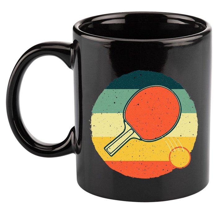 Funny Table Tennis Design For Men Women Ping Pong Players 11oz C Handle Ceramic Mug