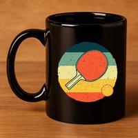 Funny Table Tennis Design For Men Women Ping Pong Players 11oz C Handle Ceramic Mug