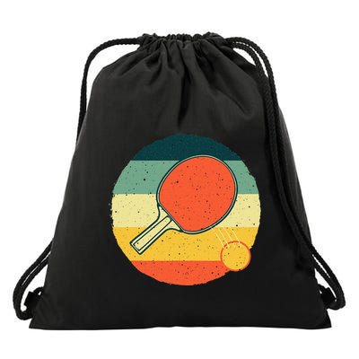 Funny Table Tennis Design For Men Women Ping Pong Players Drawstring Bag