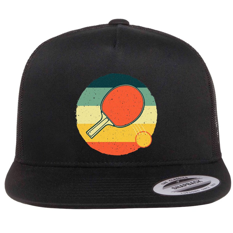 Funny Table Tennis Design For Men Women Ping Pong Players Flat Bill Trucker Hat