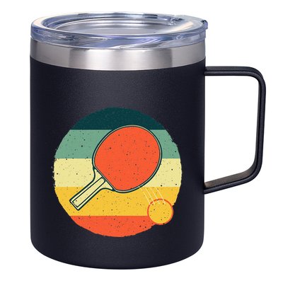 Funny Table Tennis Design For Men Women Ping Pong Players 12oz Stainless Steel Coffee Mug