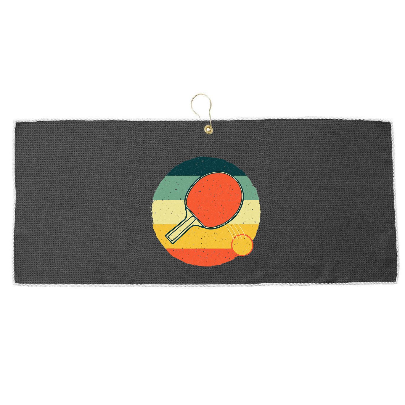 Funny Table Tennis Design For Men Women Ping Pong Players Large Microfiber Waffle Golf Towel