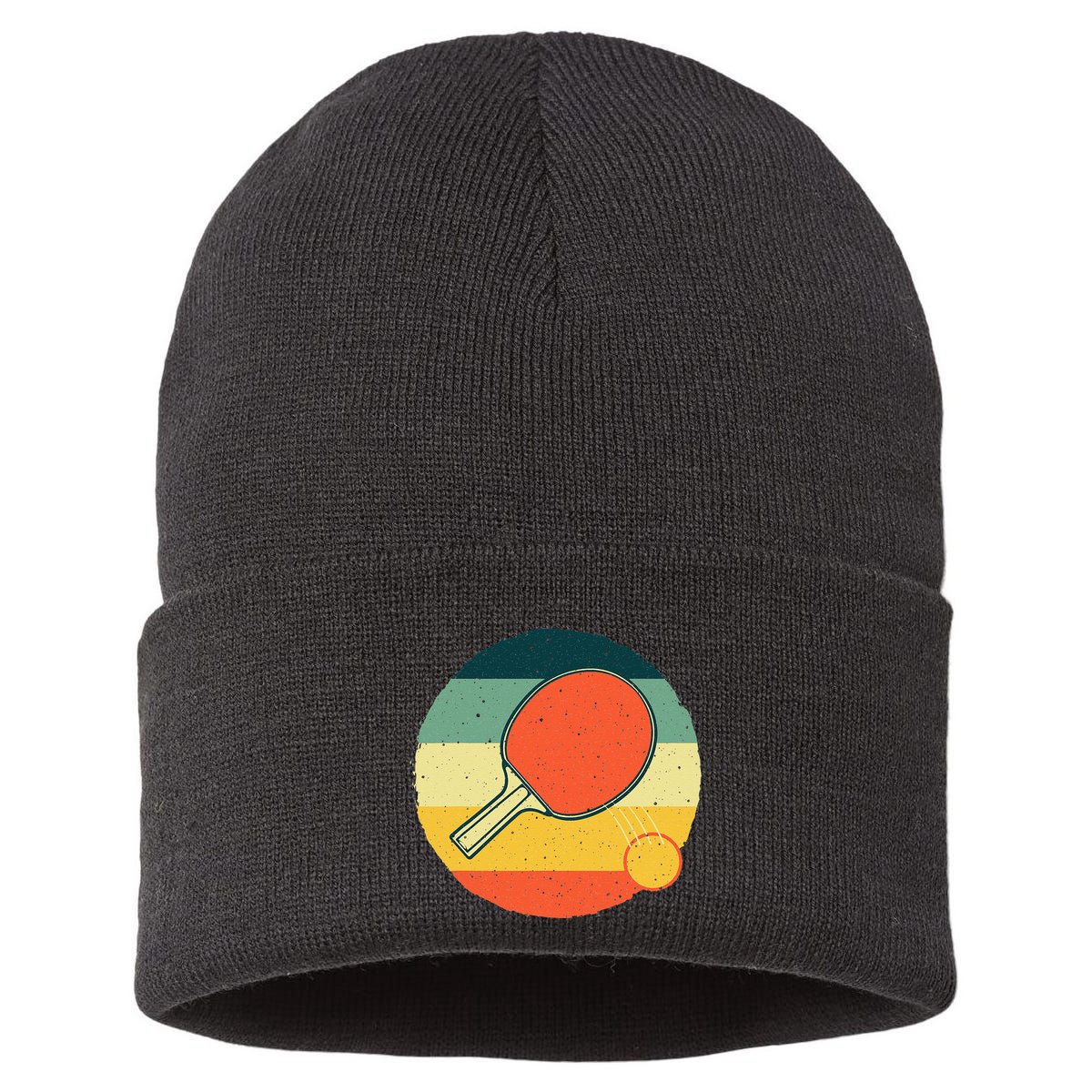 Funny Table Tennis Design For Men Women Ping Pong Players Sustainable Knit Beanie