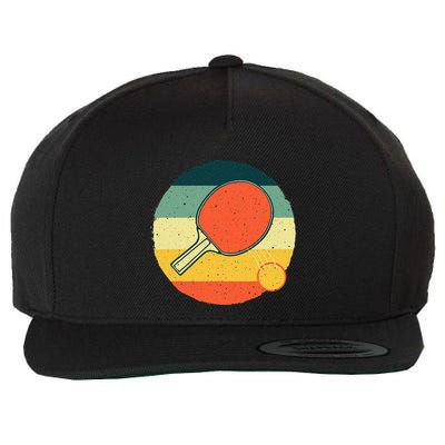 Funny Table Tennis Design For Men Women Ping Pong Players Wool Snapback Cap