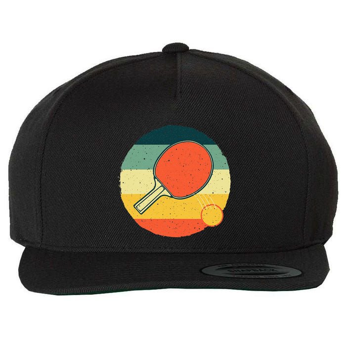 Funny Table Tennis Design For Men Women Ping Pong Players Wool Snapback Cap