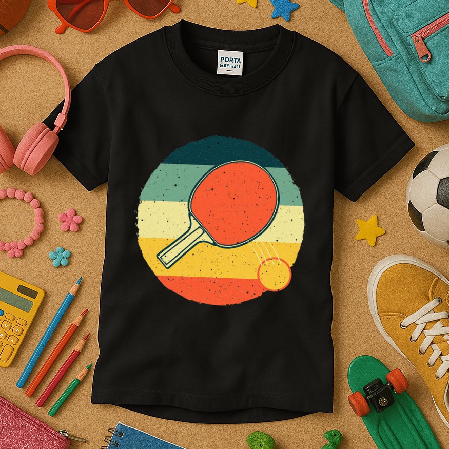 Funny Table Tennis Design For Men Women Ping Pong Players Kids T-Shirt