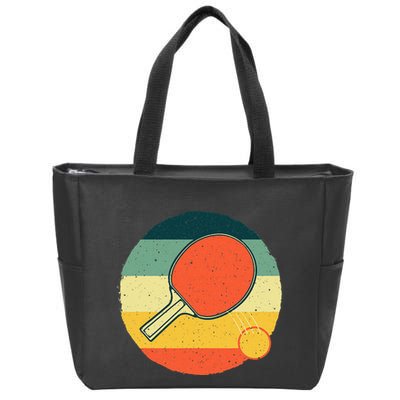 Funny Table Tennis Design For Men Women Ping Pong Players Zip Tote Bag