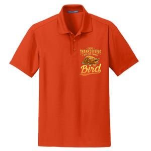 Funny Thanksgiving Turkey I Give My Family The Bird Gift Dry Zone Grid Polo