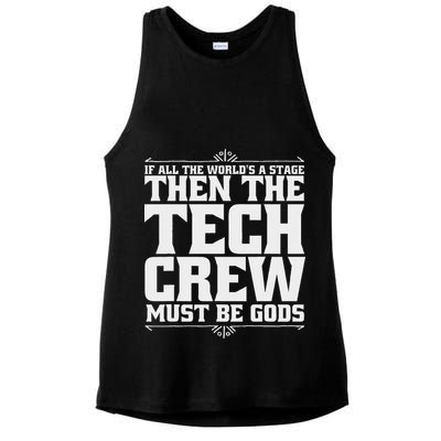 Funny Theater Tech Crew Stage Crew Ladies PosiCharge Tri-Blend Wicking Tank