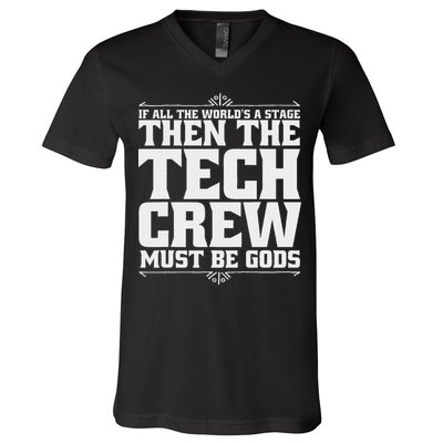 Funny Theater Tech Crew Stage Crew V-Neck T-Shirt