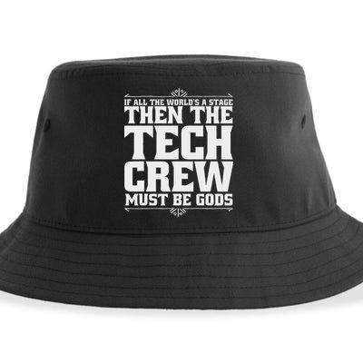 Funny Theater Tech Crew Stage Crew Sustainable Bucket Hat