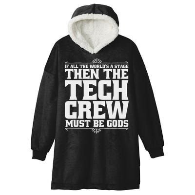 Funny Theater Tech Crew Stage Crew Hooded Wearable Blanket