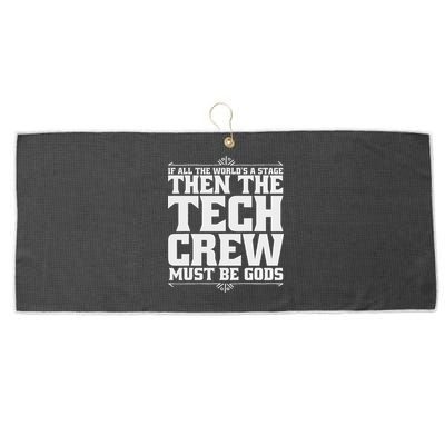 Funny Theater Tech Crew Stage Crew Large Microfiber Waffle Golf Towel