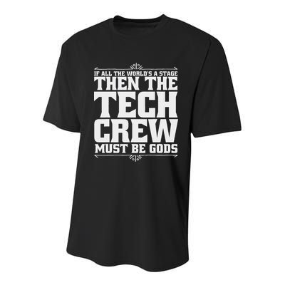 Funny Theater Tech Crew Stage Crew Youth Performance Sprint T-Shirt