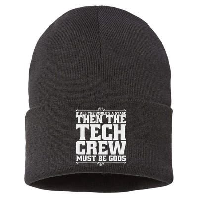Funny Theater Tech Crew Stage Crew Sustainable Knit Beanie