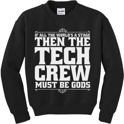 Funny Theater Tech Crew Stage Crew Kids Sweatshirt