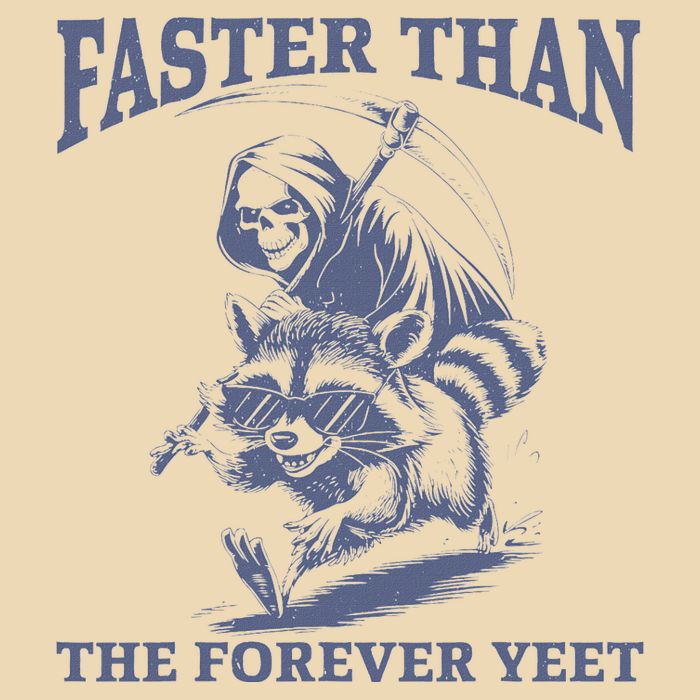 Faster Than The Forever Yeet Run Away Faster Drawstring Bag