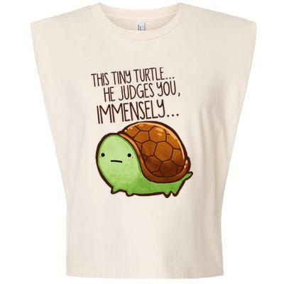 Funny This Tiny Turtle... He Judges You, Immensely. Garment-Dyed Women's Muscle Tee