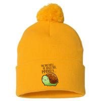 Funny This Tiny Turtle... He Judges You, Immensely. Pom Pom 12in Knit Beanie