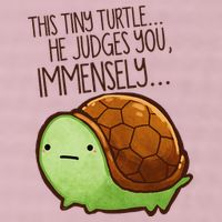 Funny This Tiny Turtle... He Judges You, Immensely. 25L Jumbo Tote