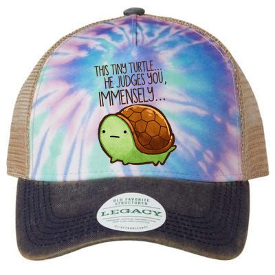 Funny This Tiny Turtle... He Judges You, Immensely. Legacy Tie Dye Trucker Hat