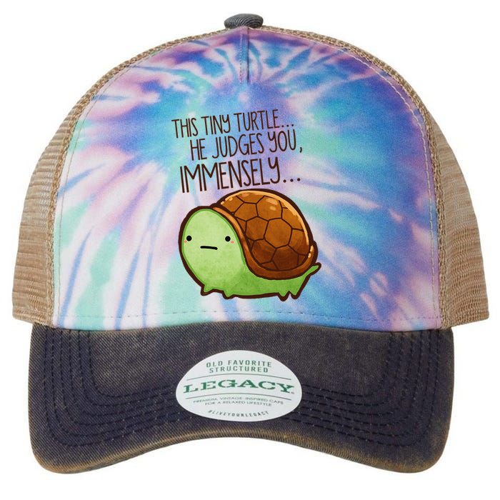Funny This Tiny Turtle... He Judges You, Immensely. Legacy Tie Dye Trucker Hat