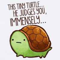 Funny This Tiny Turtle... He Judges You, Immensely. Sueded Cloud Jersey T-Shirt