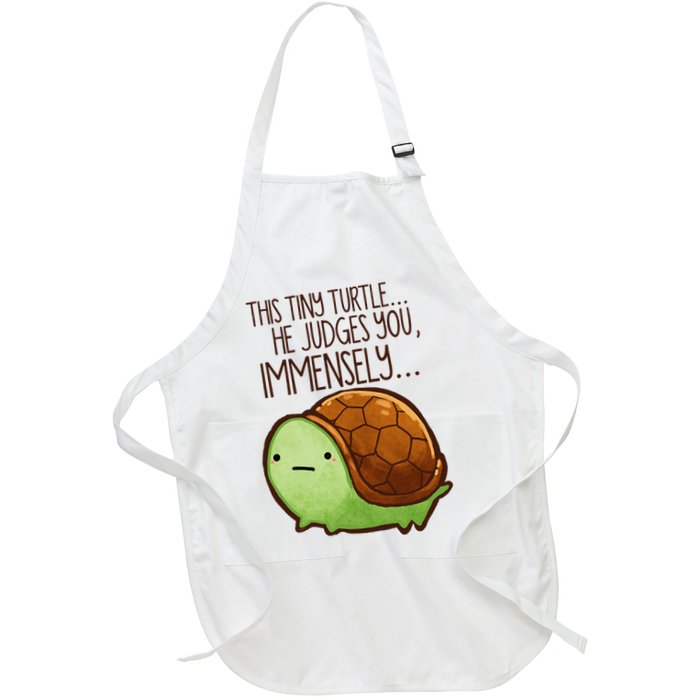 Funny This Tiny Turtle... He Judges You, Immensely. Apron