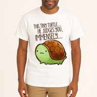 Funny This Tiny Turtle... He Judges You, Immensely. Tall T-Shirt