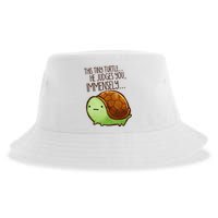 Funny This Tiny Turtle... He Judges You, Immensely. Sustainable Bucket Hat
