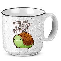 Funny This Tiny Turtle... He Judges You, Immensely. 15oz Campfire Ceramic Mug
