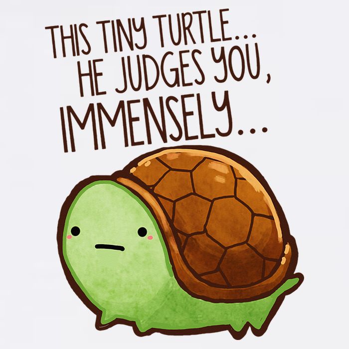 Funny This Tiny Turtle... He Judges You, Immensely. Baby Bodysuit