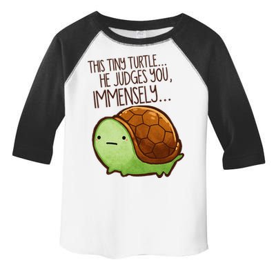 Funny This Tiny Turtle... He Judges You, Immensely. Toddler Fine Jersey T-Shirt