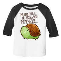 Funny This Tiny Turtle... He Judges You, Immensely. Toddler Fine Jersey T-Shirt