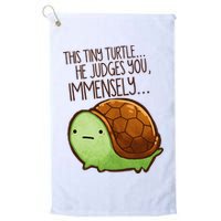 Funny This Tiny Turtle... He Judges You, Immensely. Golf Towel
