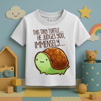 Funny This Tiny Turtle... He Judges You, Immensely. Toddler T-Shirt