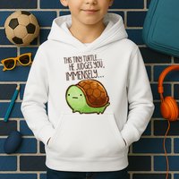 Funny This Tiny Turtle... He Judges You, Immensely. Kids Hoodie