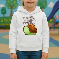 Funny This Tiny Turtle... He Judges You, Immensely. Kids Hoodie