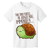 Funny This Tiny Turtle... He Judges You, Immensely. Kids T-Shirt