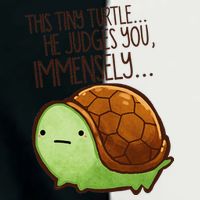 Funny This Tiny Turtle... He Judges You, Immensely. Infant Baby Jersey Bodysuit
