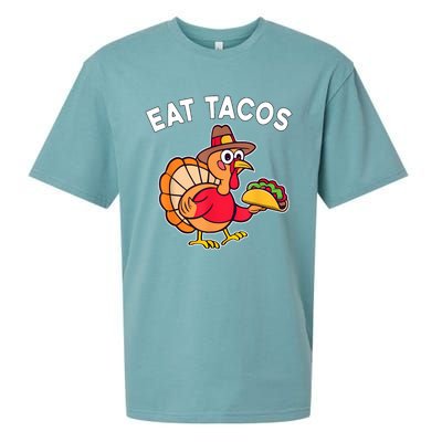 Funny Thanksgiving Turkey Eat Tacos Mexican Thanksgiving Fun Sueded Cloud Jersey T-Shirt