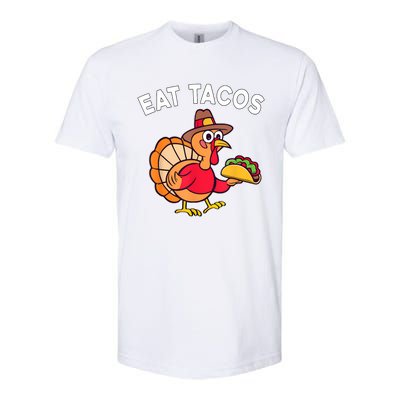 Funny Thanksgiving Turkey Eat Tacos Mexican Thanksgiving Fun Softstyle CVC T-Shirt