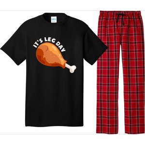 Funny Thanksgiving Turkey Its Leg Day Meaningful Gift Pajama Set