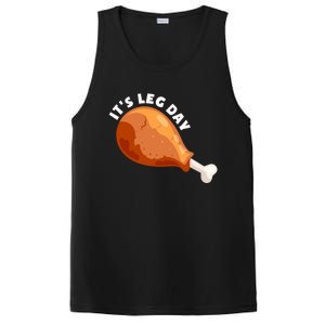 Funny Thanksgiving Turkey Its Leg Day Meaningful Gift PosiCharge Competitor Tank